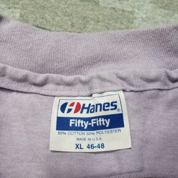 Vintage Hanes Shirt Adult XL‎ Purple Idaho Jobs Daughters Single Stitch Made USA - Picture 6 of 6